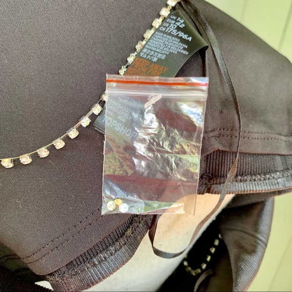 NWOT Topshop Diamanté Rhinestone Bralette Crop Top - Picture 7 of 8